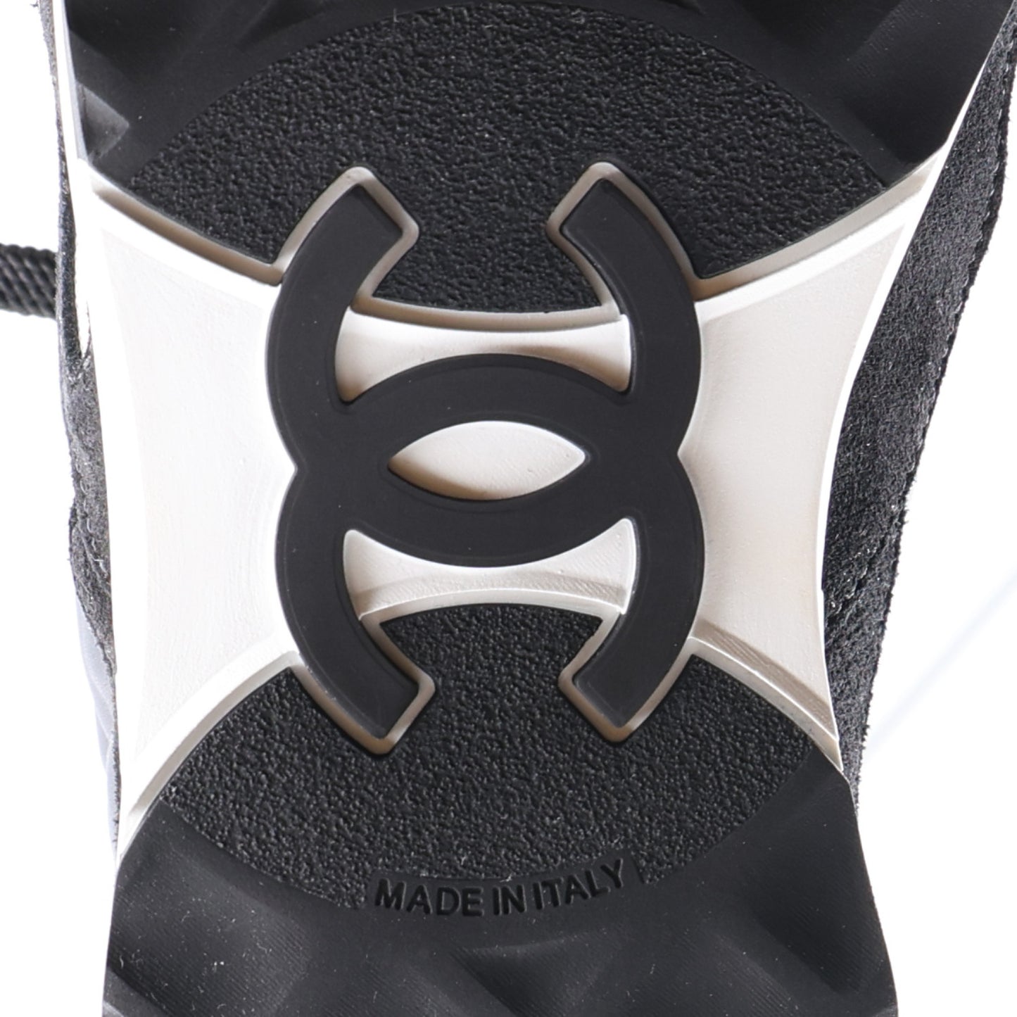 Suede Calfskin Quilted Sneakers 36.5 Black