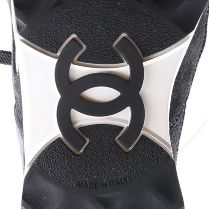 Chanel Suede Calfskin Quilted Sneakers 36.5 Black 11 of 12