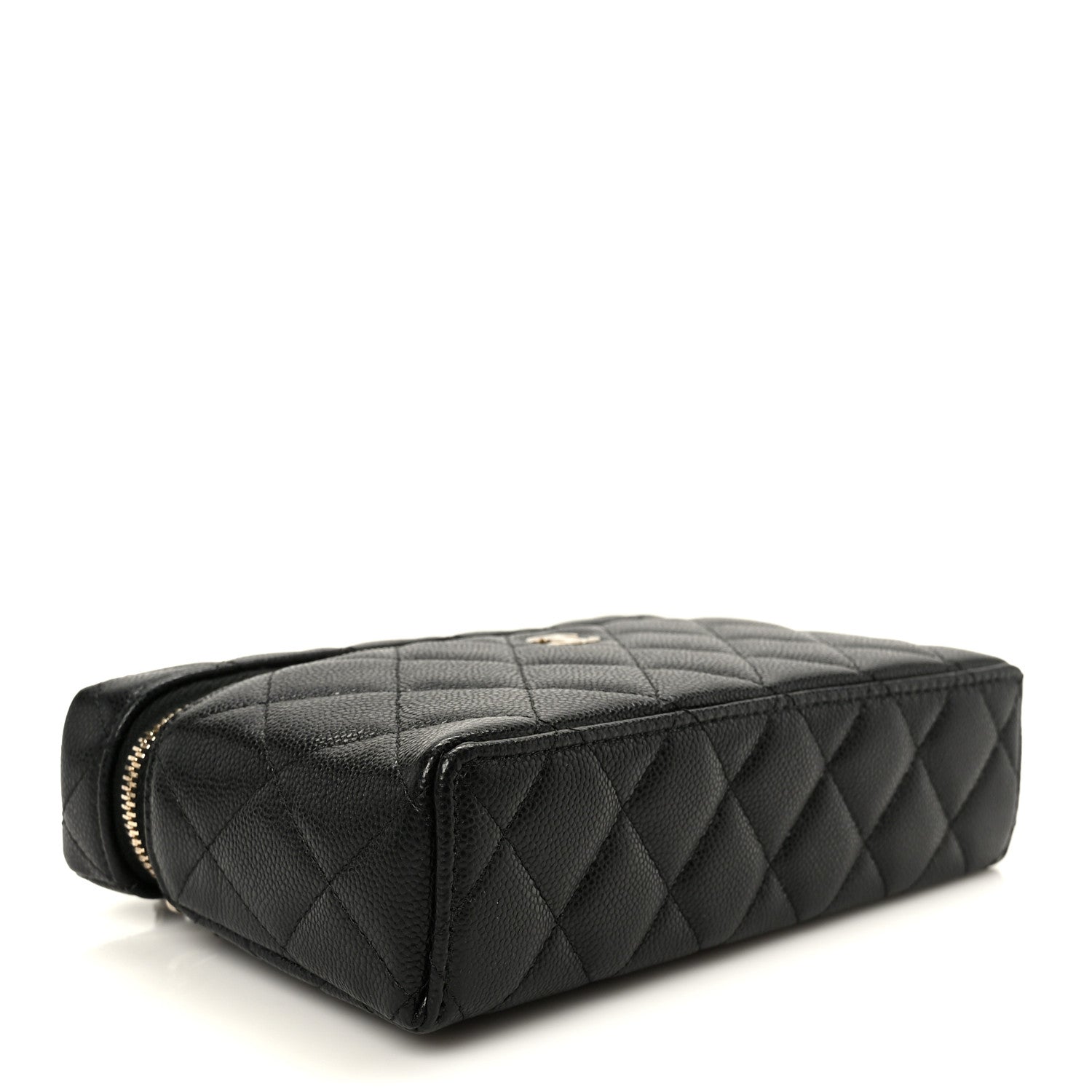 Chanel Caviar Quilted Top Handle Slim Vanity With Chain Black 4 of 11