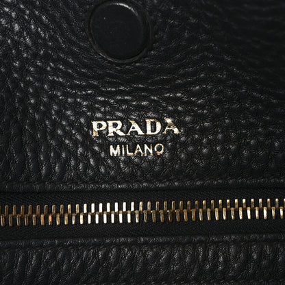 Prada Vitello Daino Pocket Shopping Tote Black 6 of 9