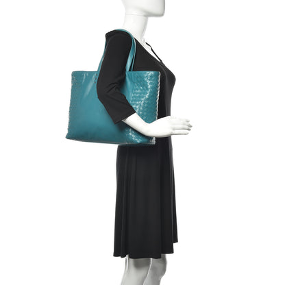 Bottega Veneta Nappa Intrecciato Tote Bag Teal 2 of 12