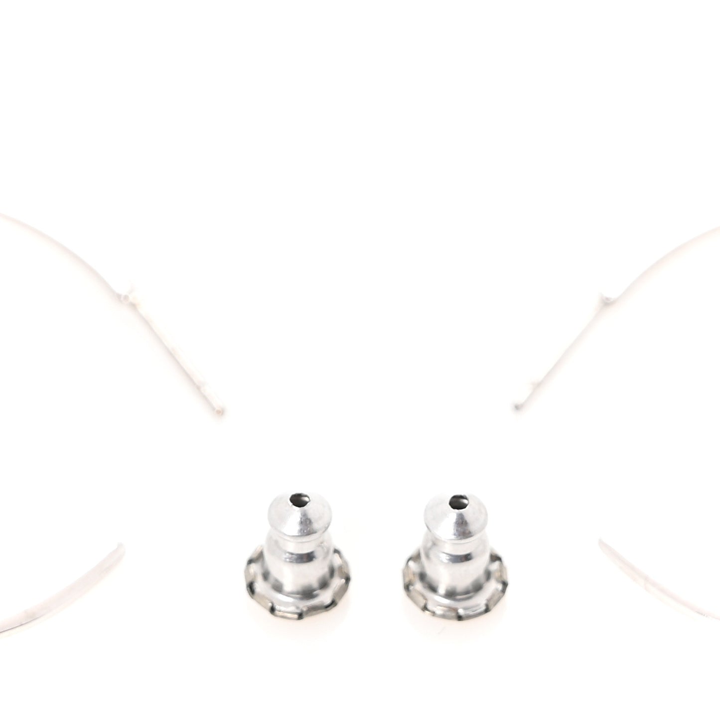 Crystal Hoop Earrings Silver