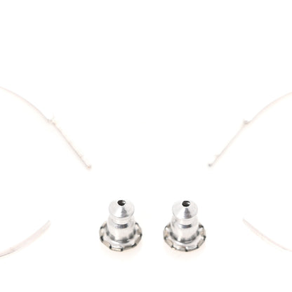 Christian Dior Crystal Hoop Earrings Silver 3 of 4