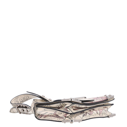 Prada X JAMES JEAN Glace Calfskin Rabbit Print Cahier Bag Opaline 3 of 8
