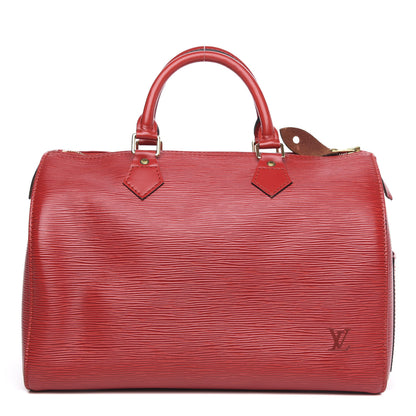Louis Vuitton Epi Speedy 30 Castillan Red 1 of 17
