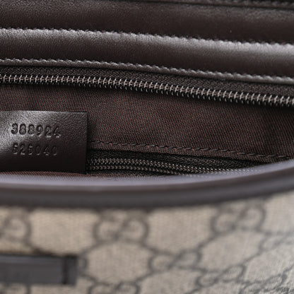 Gucci GG Plus Monogram Medium Flat Messenger Bag Dark Brown 6 of 6
