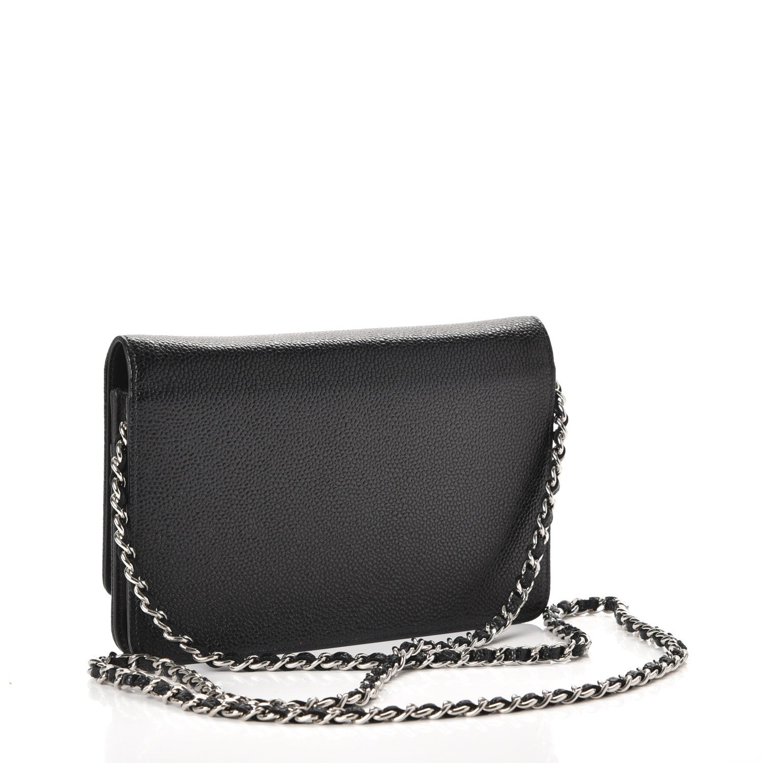 Chanel Caviar Timeless CC Wallet On Chain WOC Black 3 of 12