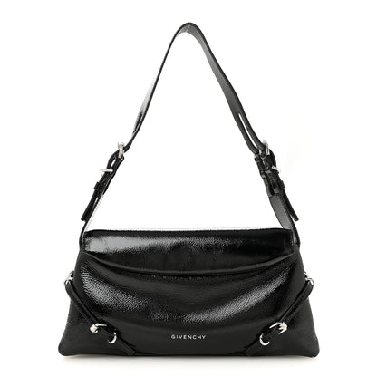 Givenchy Patent Calfskin Small P'tit Voyou Shoulder Bag Black 1 of 14