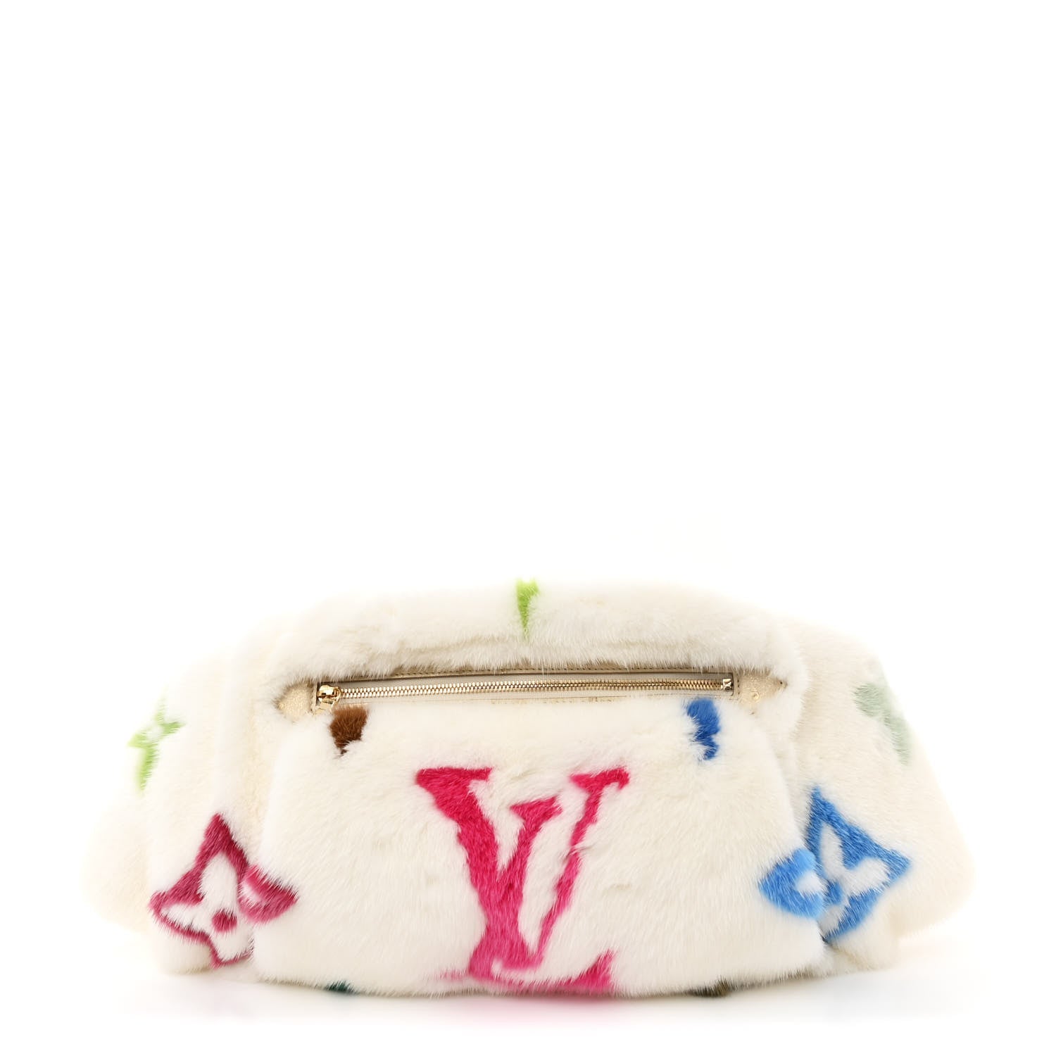 Louis Vuitton LV X TM Mink Ostrich Monogram Bum Bag White