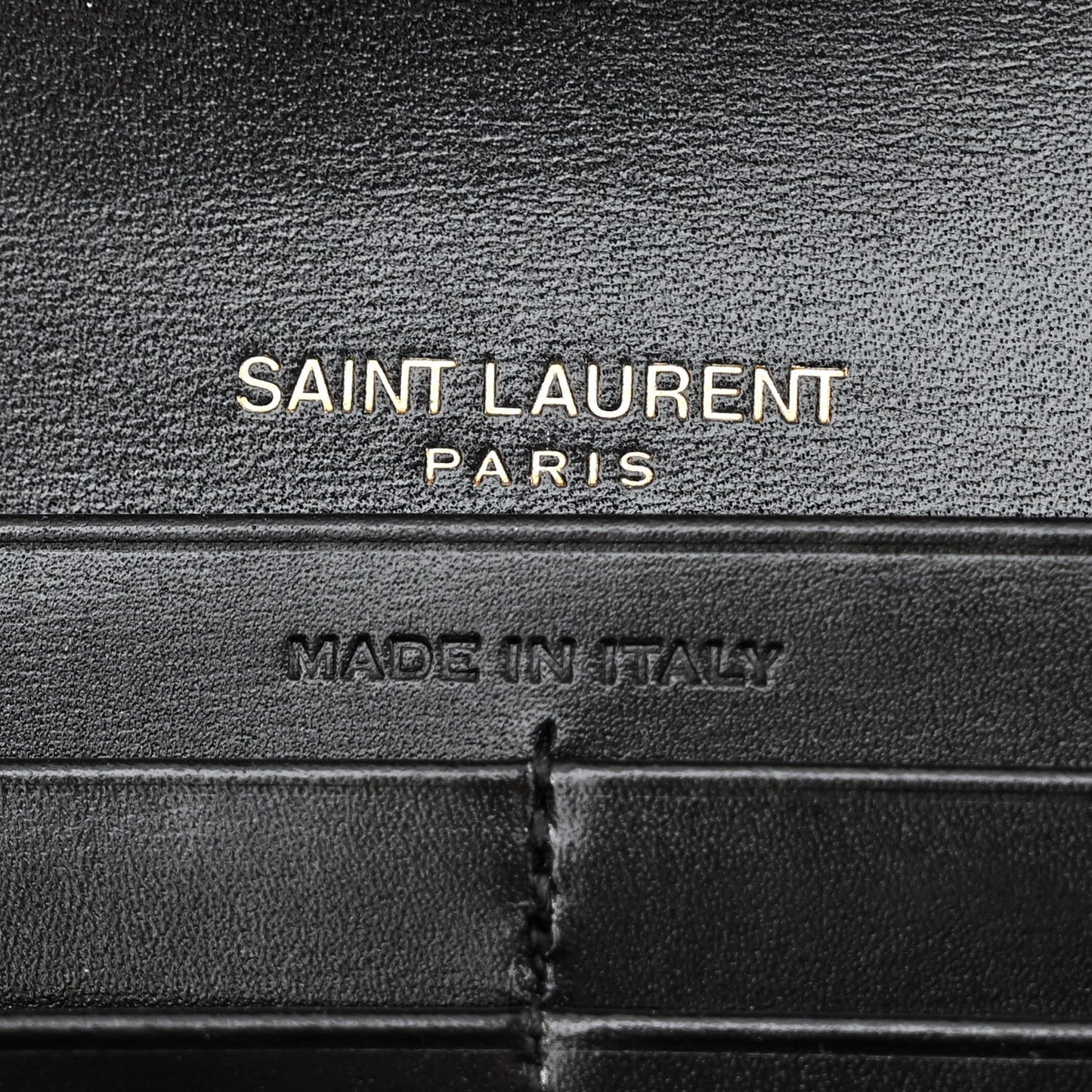 Smooth Calfskin Le Maillon Chain Wallet Black