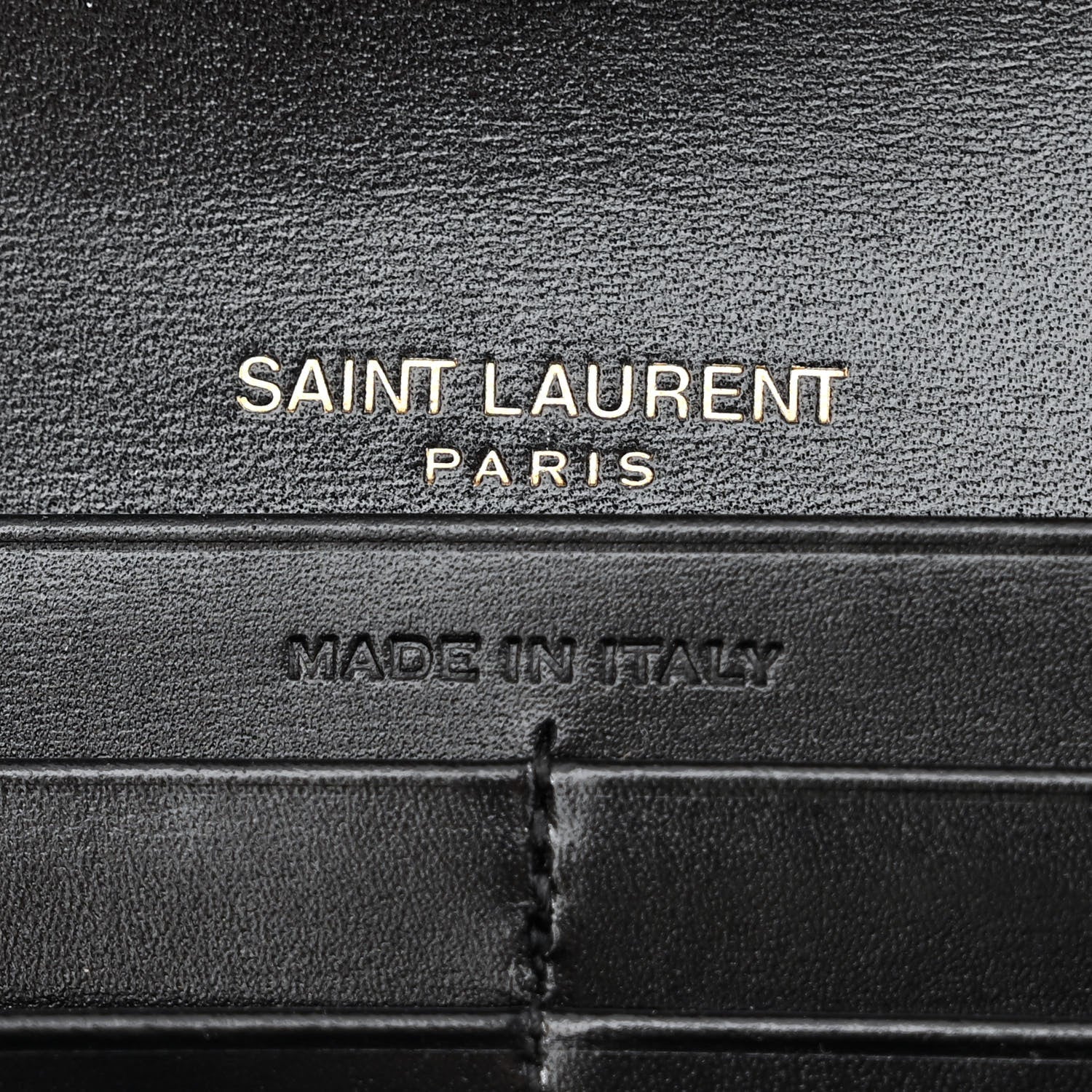 Saint Laurent Smooth Calfskin Le Maillon Chain Wallet Black 6 of 9