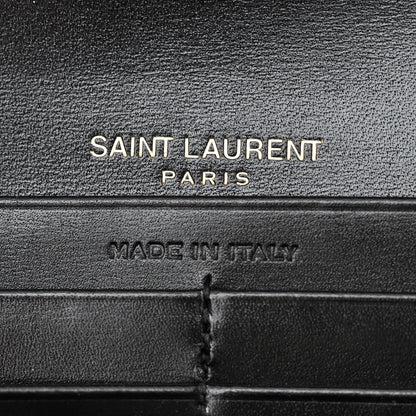Saint Laurent Smooth Calfskin Le Maillon Chain Wallet Black 6 of 9