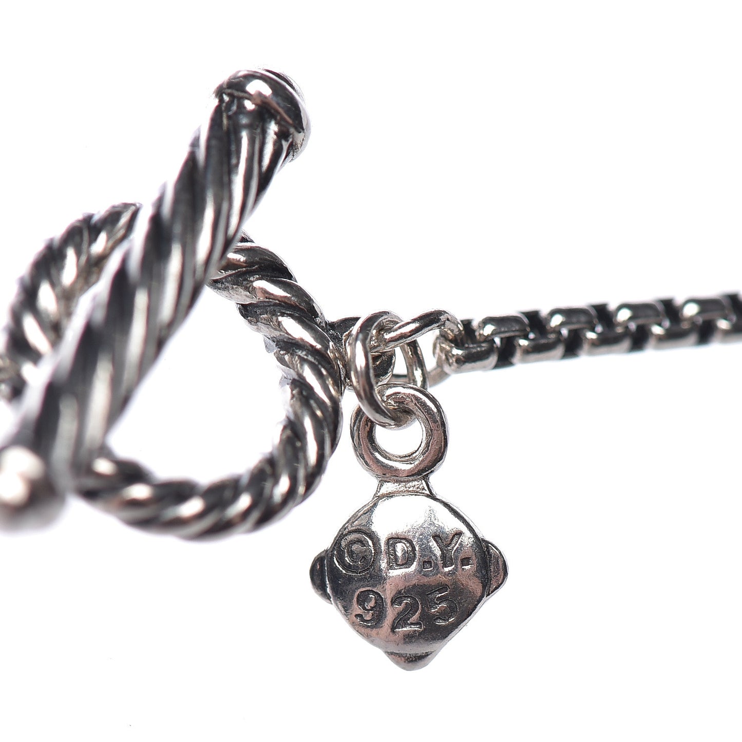 Sterling Silver Black Onyx Green Hematite Elements Chain Necklace