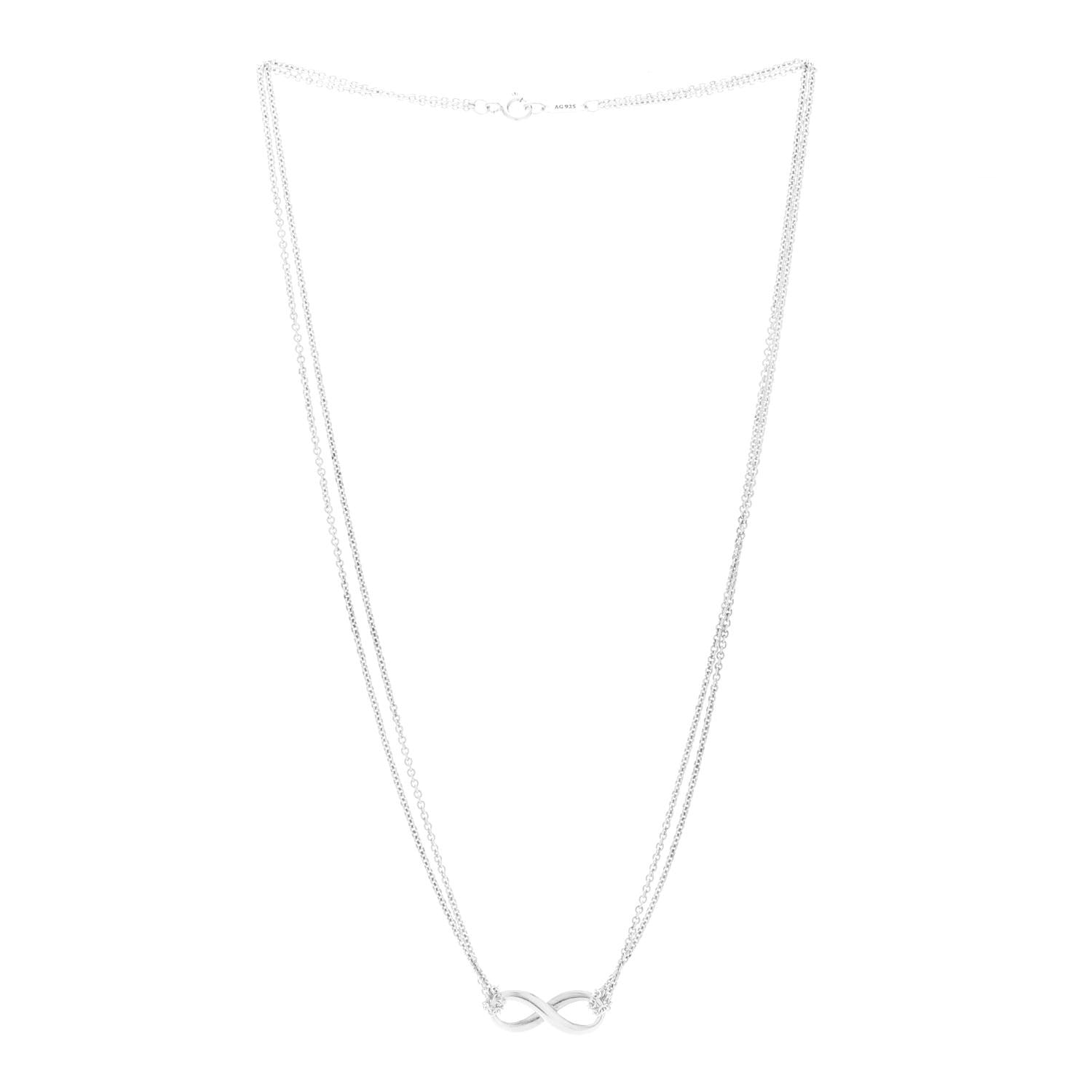 Tiffany Sterling Silver Infinity Pendant Necklace 3 of 5