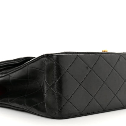 Chanel Lambskin Quilted Medium Double Flap Black 9 of 10
