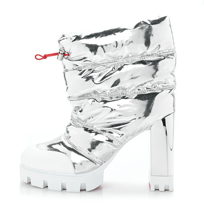 Christian Louboutin Metallic Oriona Lug 100 Boots 40 Silver 1 of 6