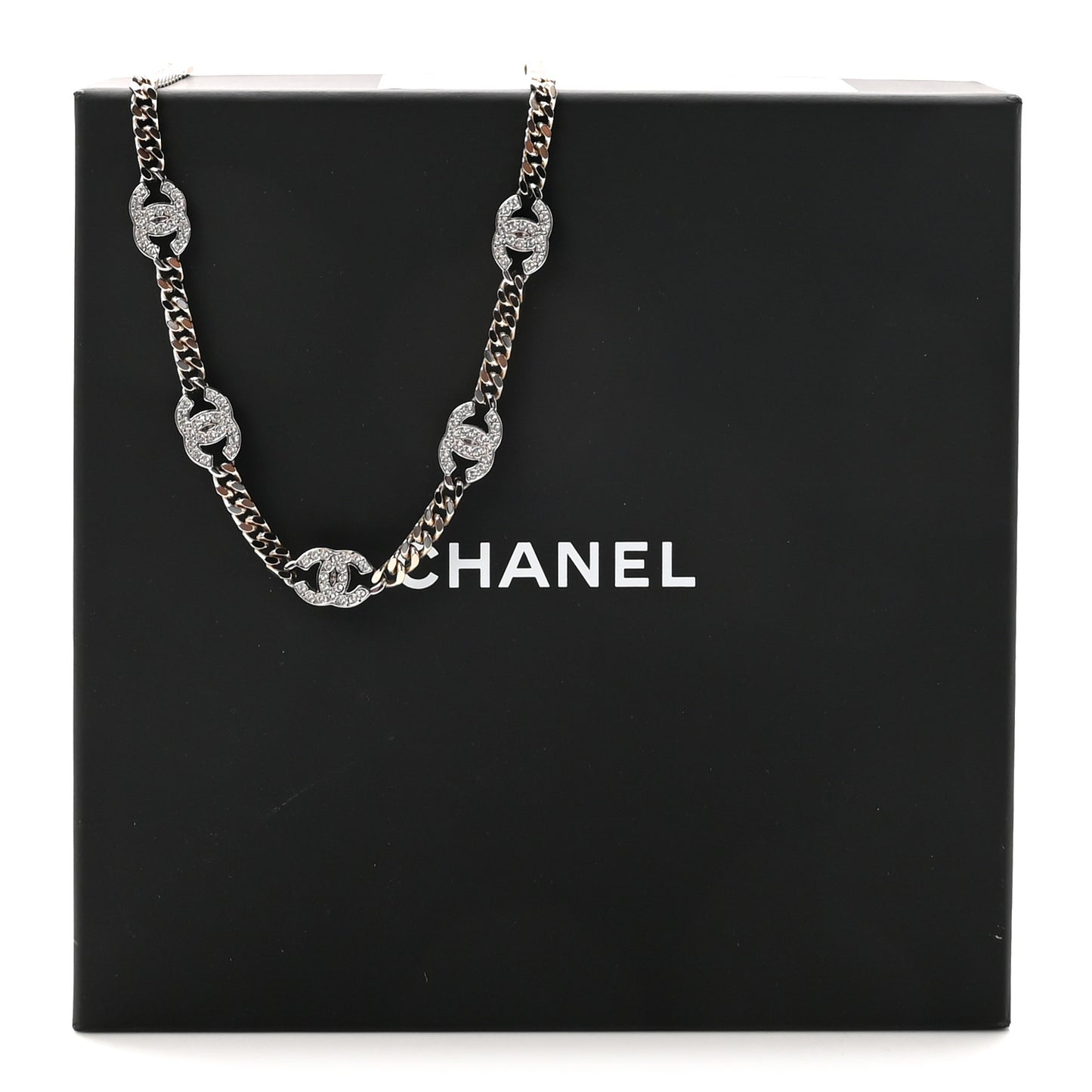 Crystal Chain CC Choker Gold Silver