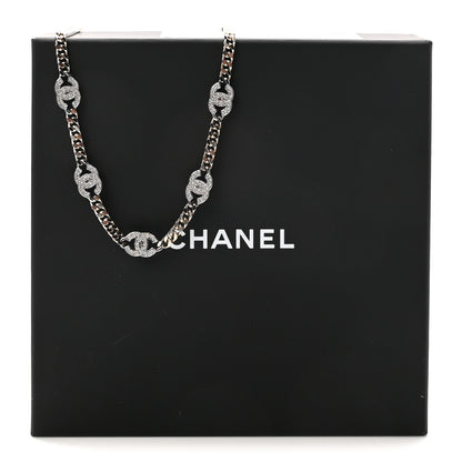 Chanel Crystal Chain CC Choker Gold Silver 7 of 7