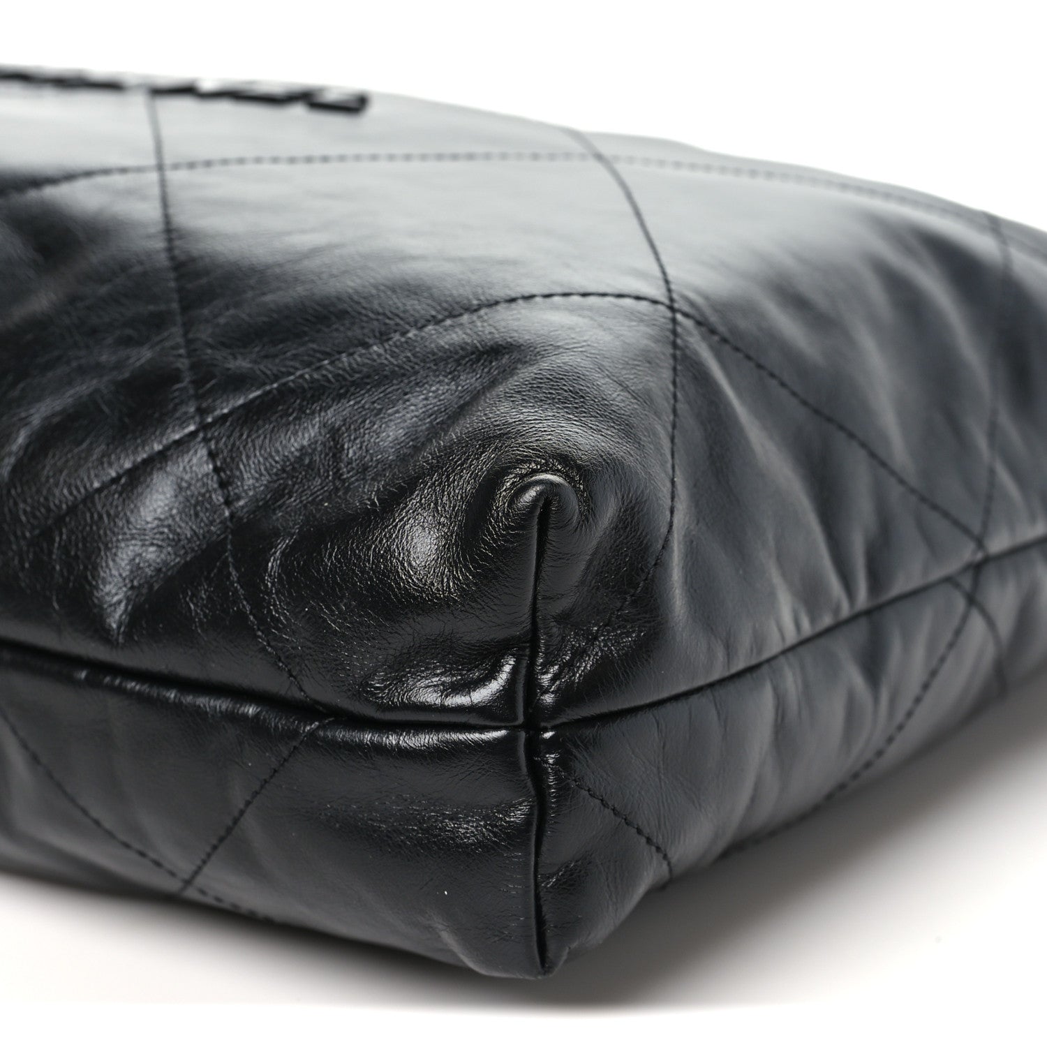 Chanel Shiny Calfskin Quilted Large Chanel 22 So Black 11 of 11