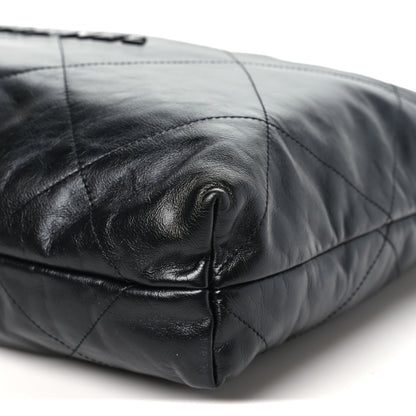 Chanel Shiny Calfskin Quilted Large Chanel 22 So Black 11 of 11