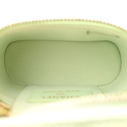 Chanel Caviar Quilted Small Handle With Care Vanity Case With Chain Light Green 5 of 11