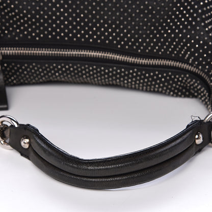 Jimmy Choo Lambskin Studded Solar Hobo Black 9 of 13