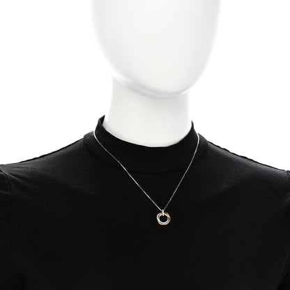 Cartier 18K Pink White Yellow Gold Diamond Small Trinity Half Paved Pendant Necklace 2 of 6