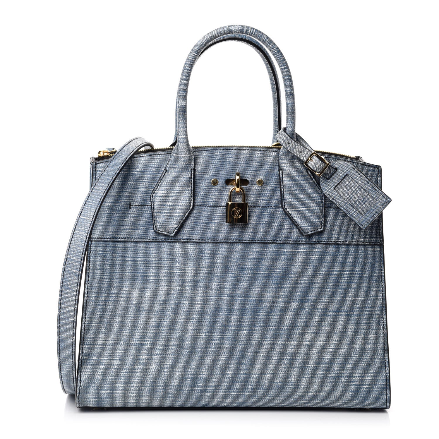 Louis Vuitton Epi City Steamer MM Blue Jean 1 of 10