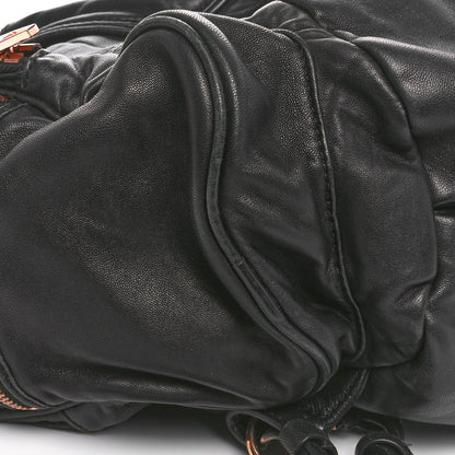 Alexander Wang Lambskin Marti Backpack Bag Washed Black Rose Gold Hardware 8 of 9