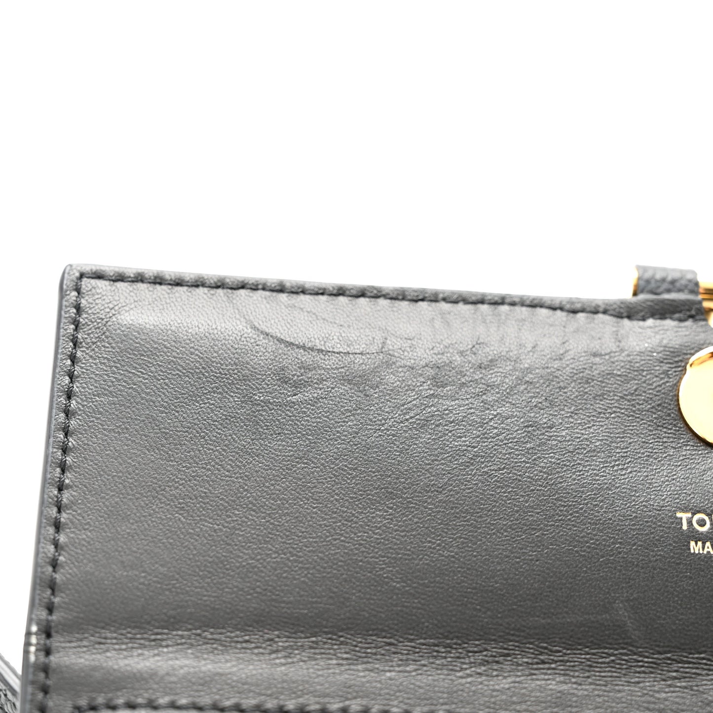 Calfskin T Clasp Tara Wallet On Strap Black