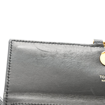 Tom Ford Calfskin T Clasp Tara Wallet On Strap Black 16 of 16