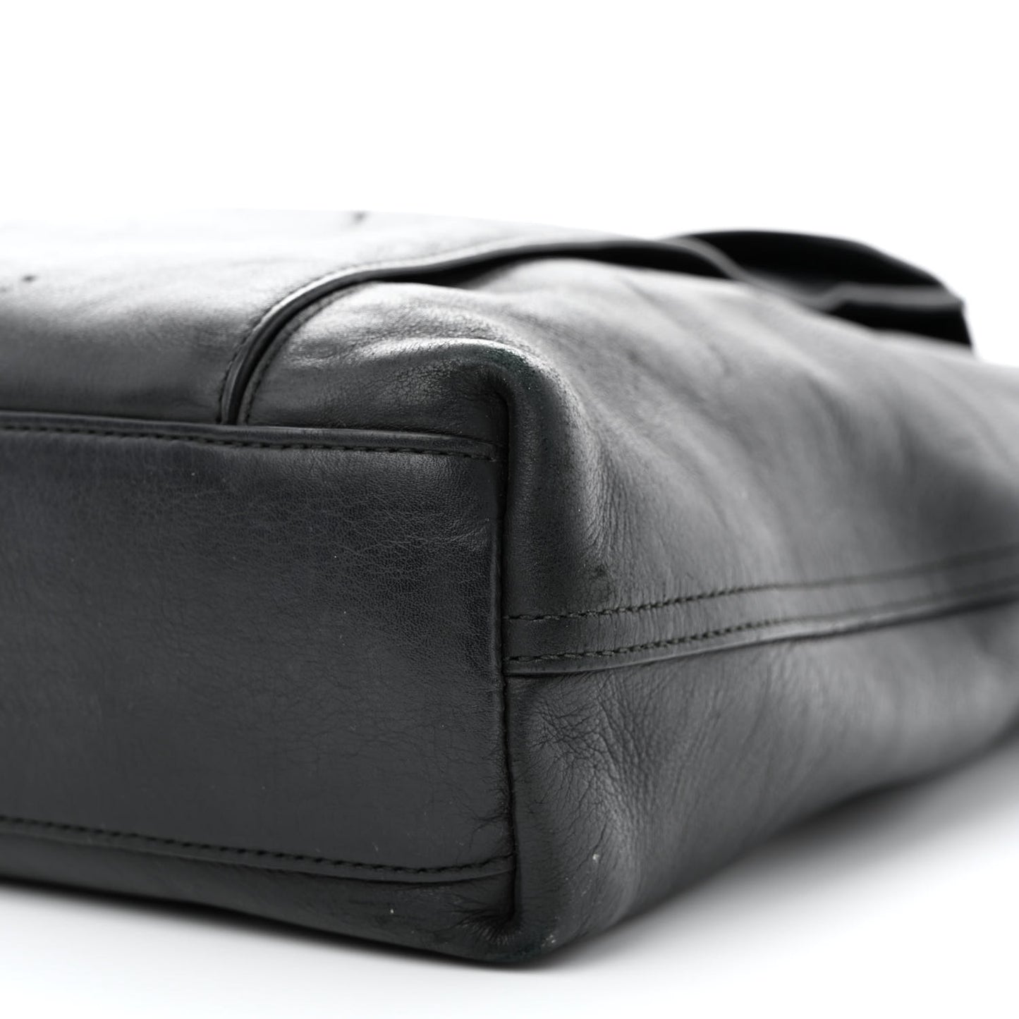 Calfskin Front Pocket Tote Black