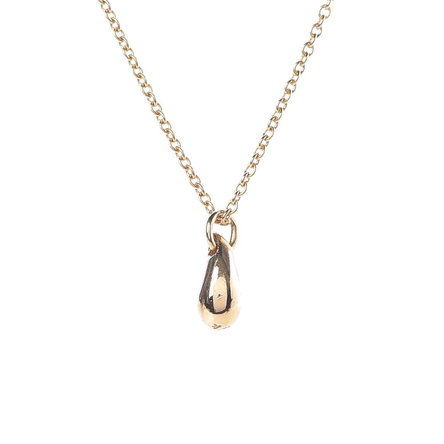 18K Yellow Gold 8mm Elsa Peretti Teardrop Pendant Necklace