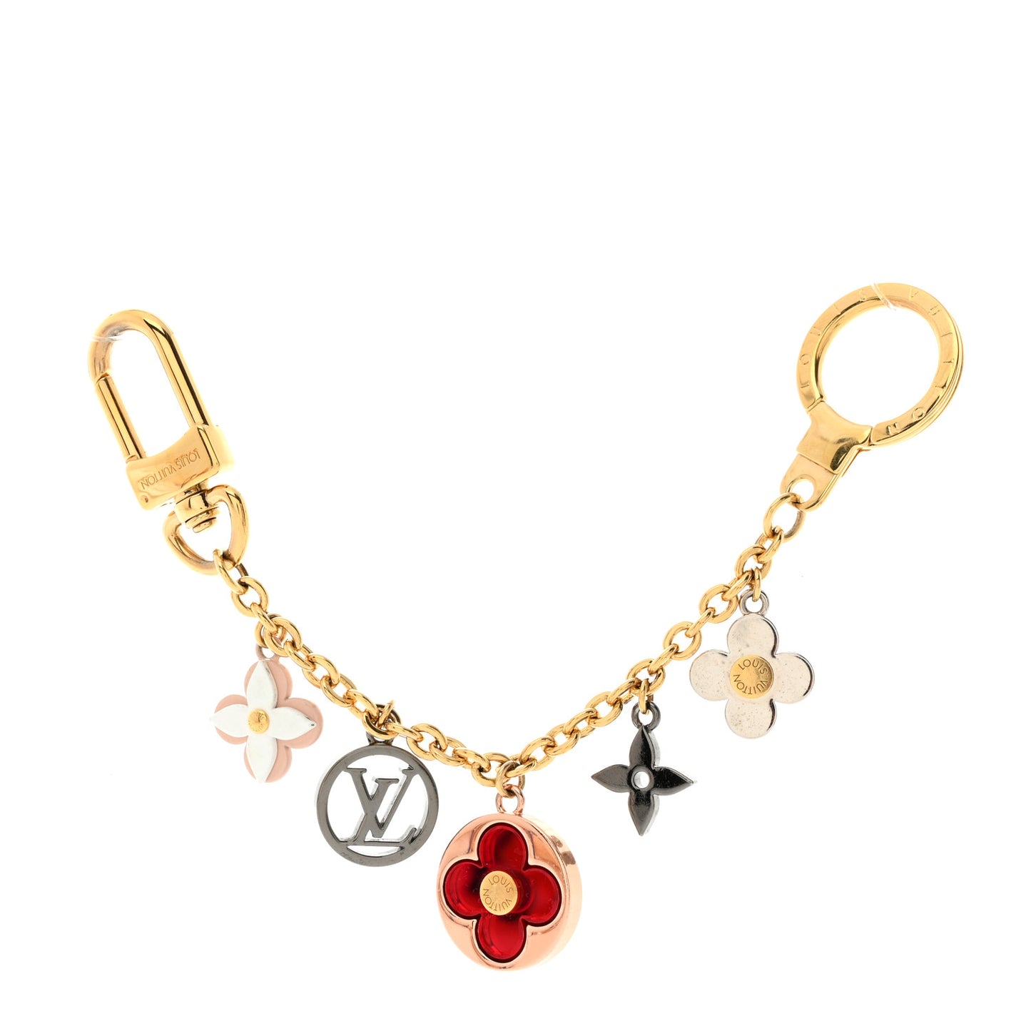 Metal Plexiglass Flash Flower Bag Charm Chain