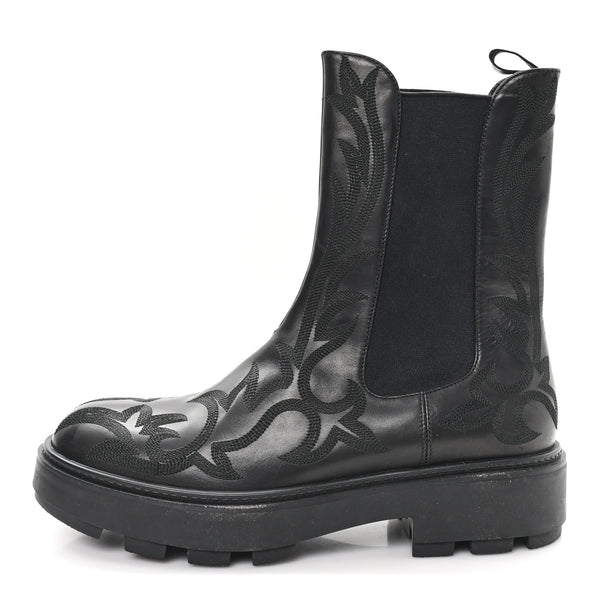 期間限定セール MIU MIU ブラック サイドゴアブーツ23.5 Miu Miu Calfskin Flame Chelsea Boots 41 Black 1836828 – FASHIONPHILE