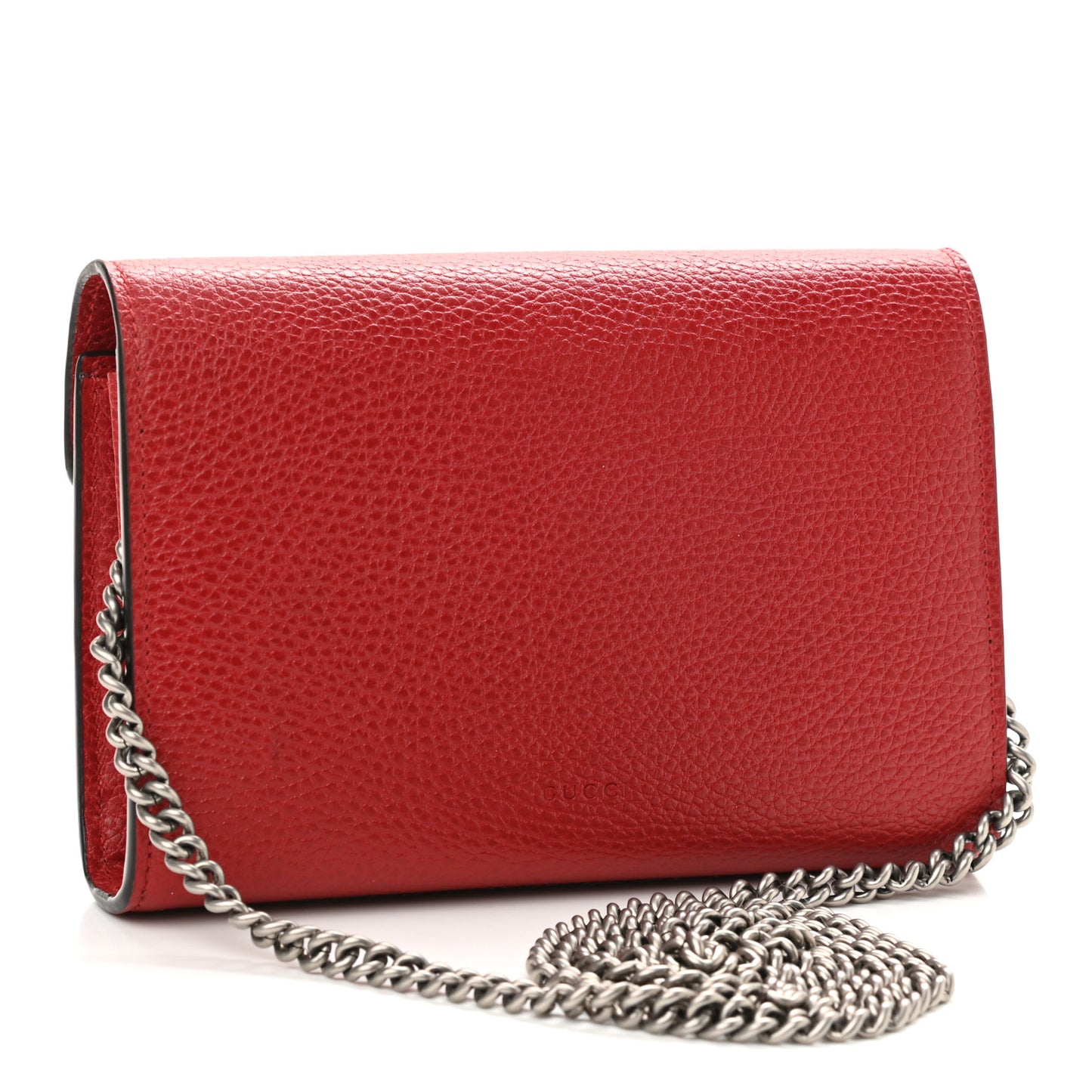 Calfskin Mini Dionysus Chain Wallet Hibiscus Red