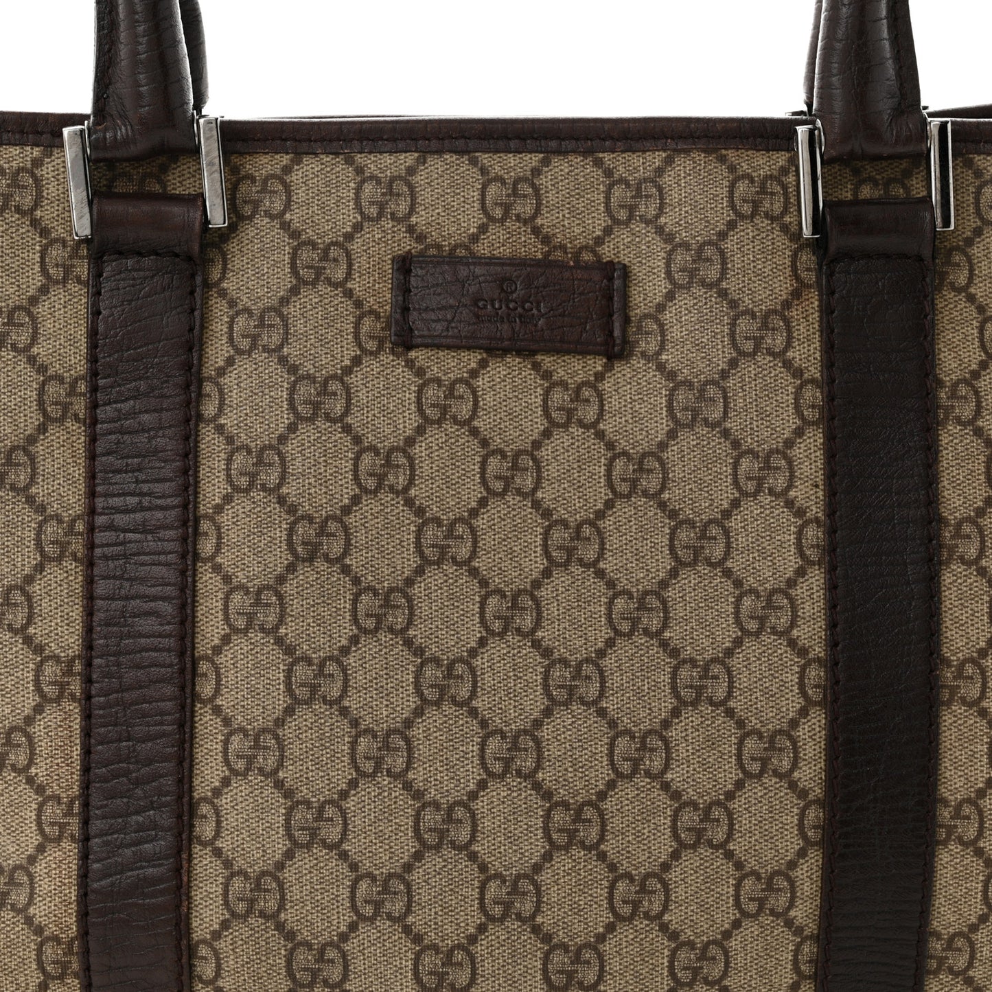 GG Plus Monogram Medium Joy Tote Dark Brown