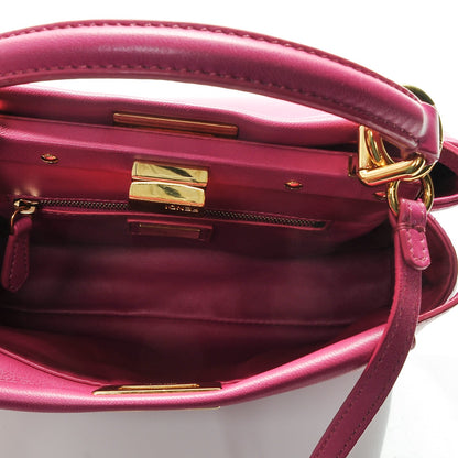Fendi Nappa Mini Peekaboo Iconic Satchel Magenta 5 of 6