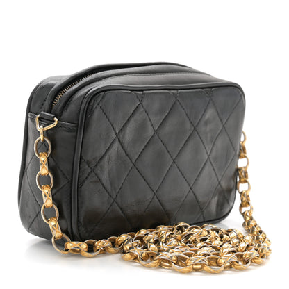 Chanel Lambskin Diamond Quilted   Camera Case Black 3 of 11