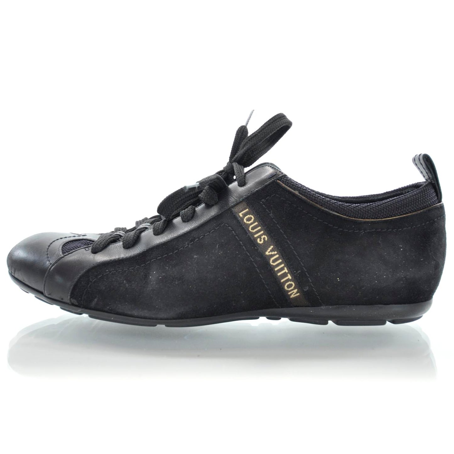 Suede Leather Sneakers 39 Black