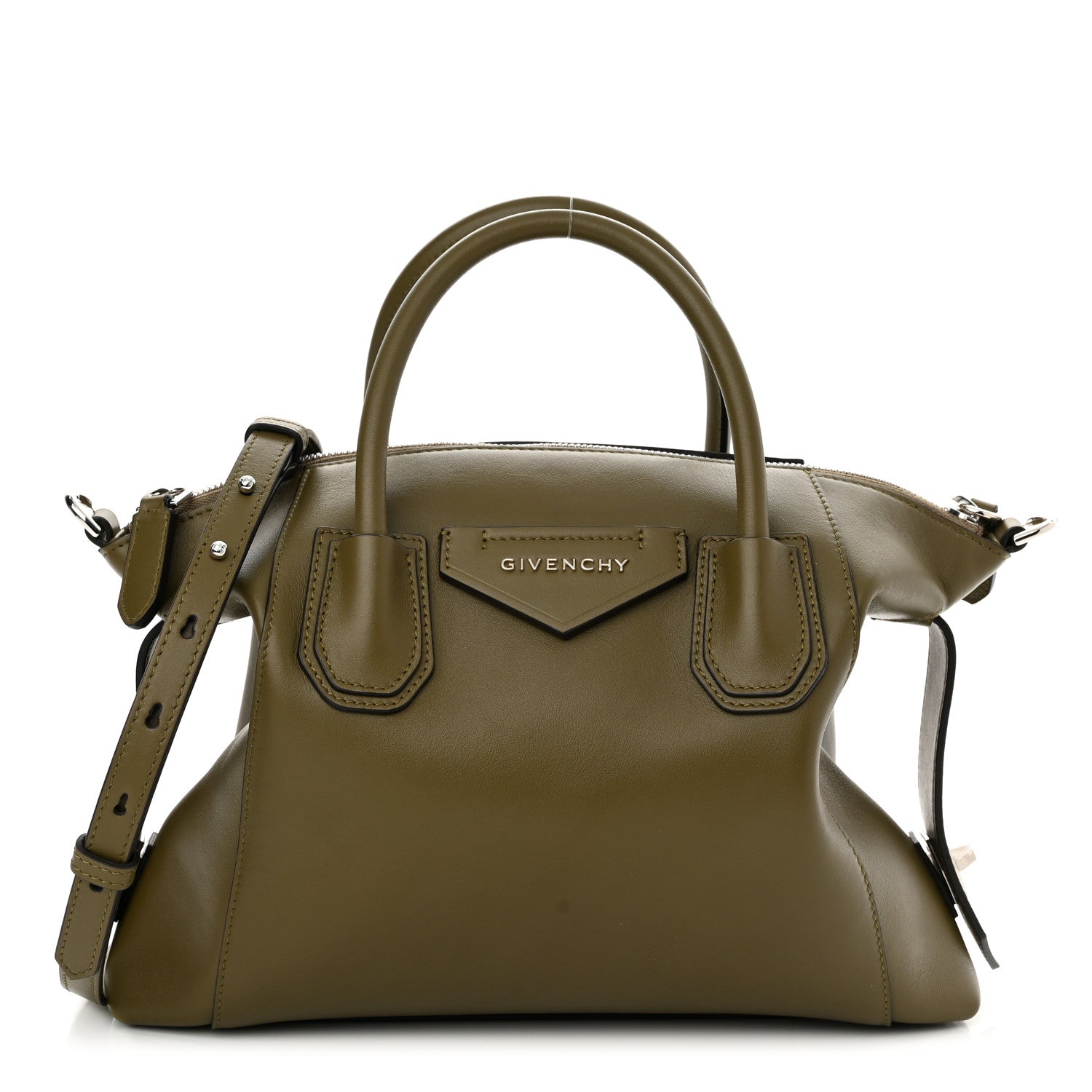 Givenchy Smooth Calfskin Small Soft Antigona Dark Khaki 1 of 9