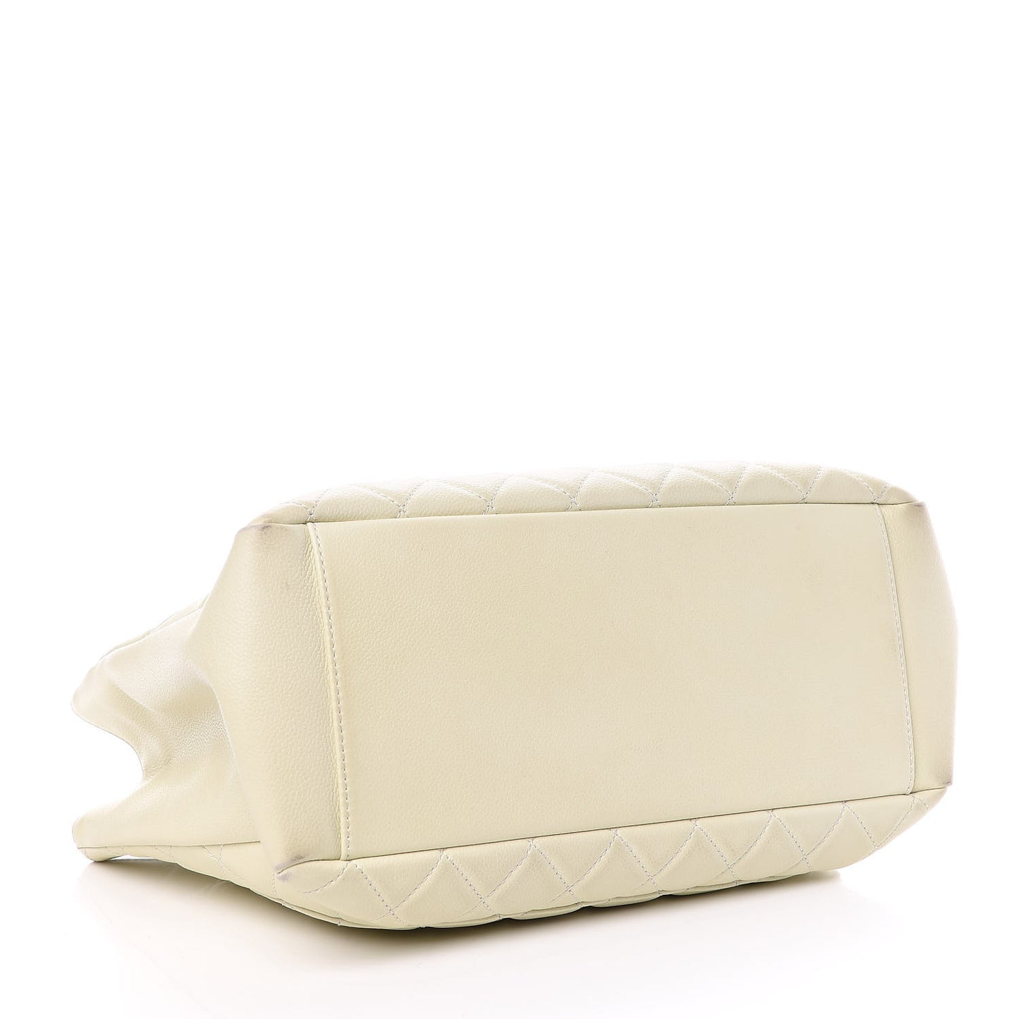 Caviar Quilted Grand Shopping Tote GST Ecru