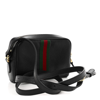 Gucci Calfskin Web Mini Ophidia Shoulder Bag Black 3 of 10