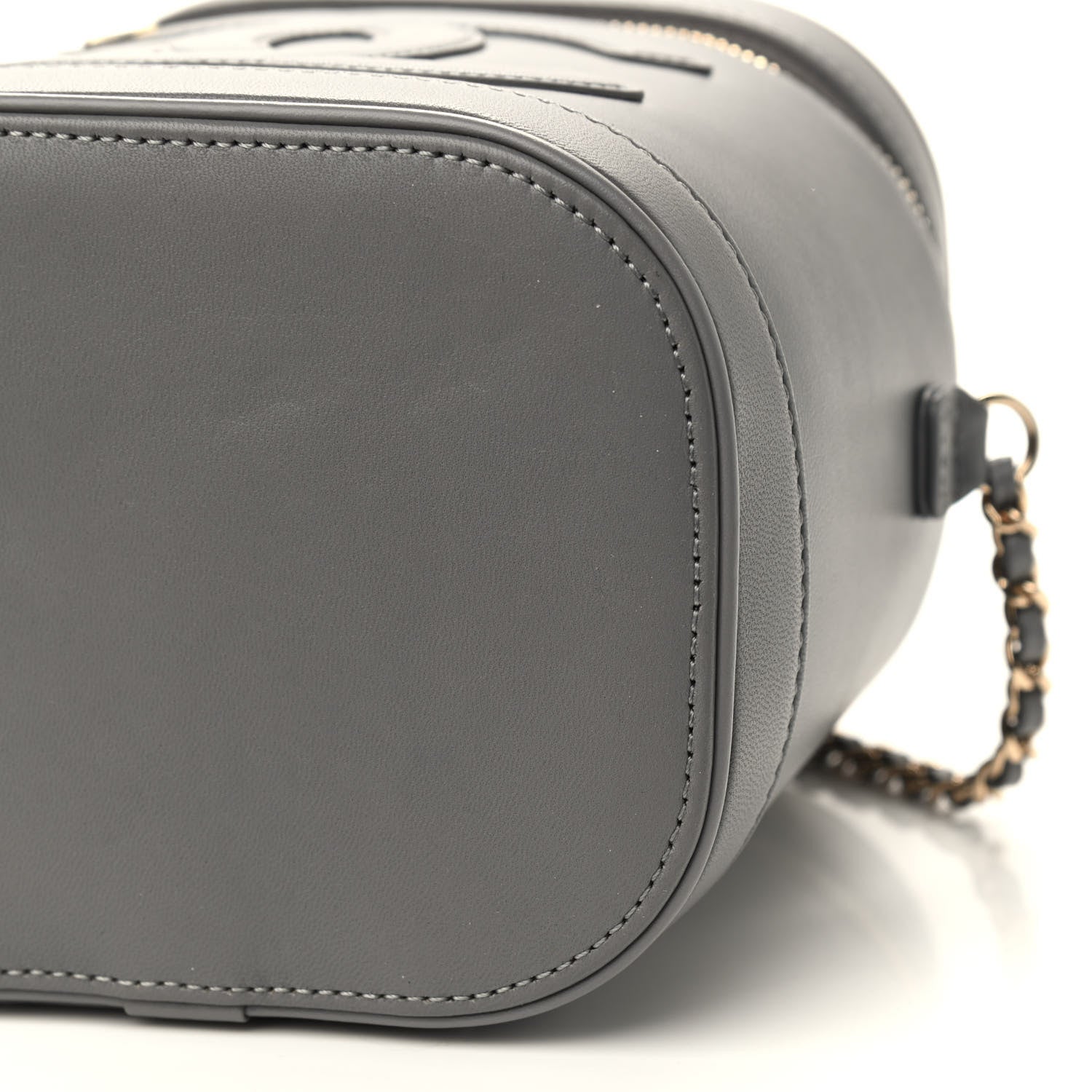 Chanel Lambskin Timeless Vanity Cosmetic Case Grey 9 of 10