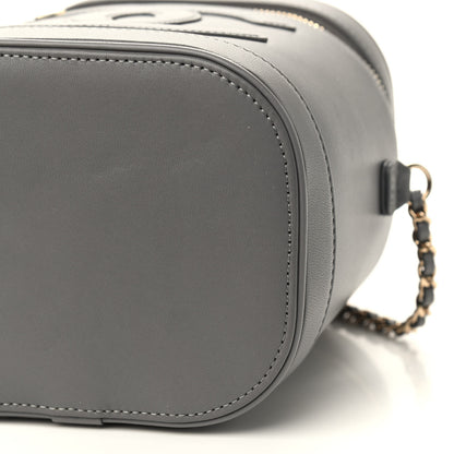 Chanel Lambskin Timeless Vanity Cosmetic Case Grey 9 of 10