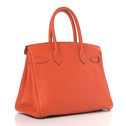 Hermes Taurillon Clemence Birkin 30 Capucine 3 of 14