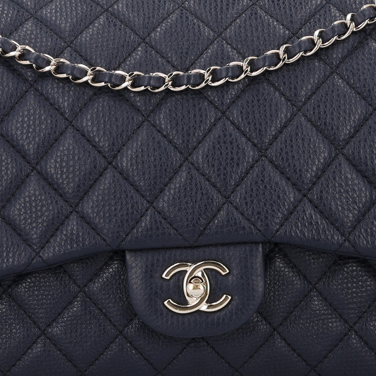 Chanel Calfskin Quilted Small XXL Travel Flap Bag Navy 7 of 9
