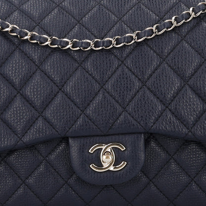 Chanel Calfskin Quilted Small XXL Travel Flap Bag Navy 7 of 9