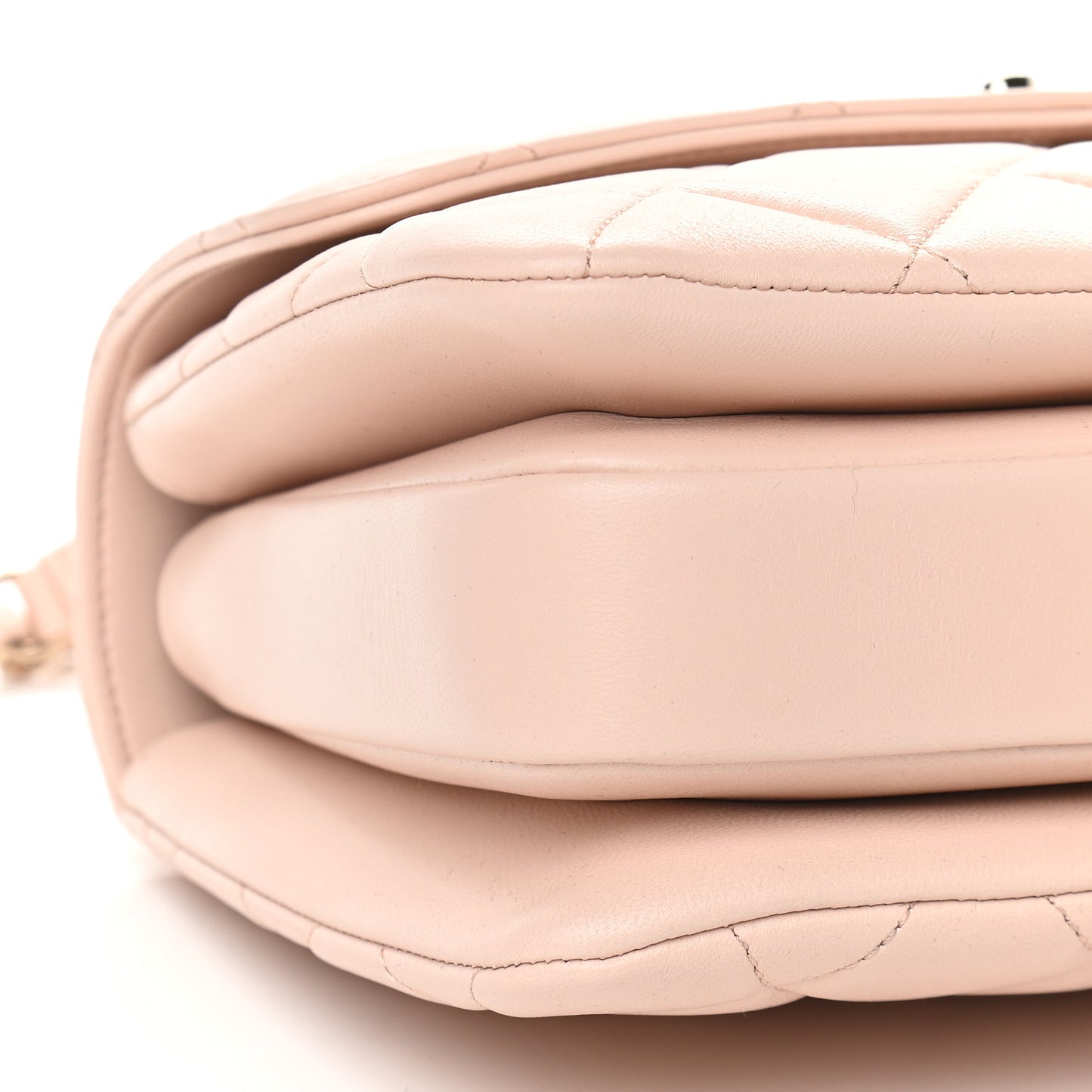 Lambskin Quilted Small Trendy CC Dual Handle Flap Bag Light Beige