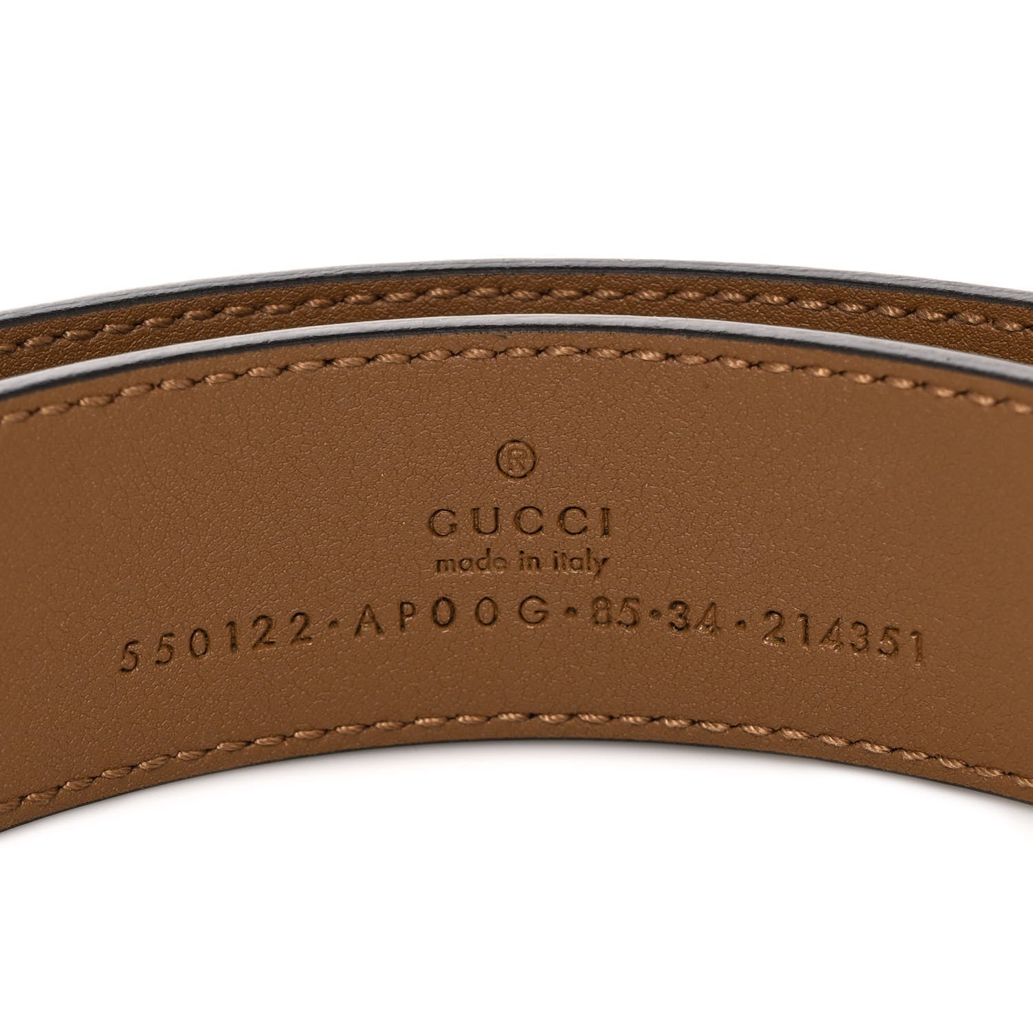 Gucci Calfskin Zumi 30mm Belt 85 34 Friky Taupe 3 of 5
